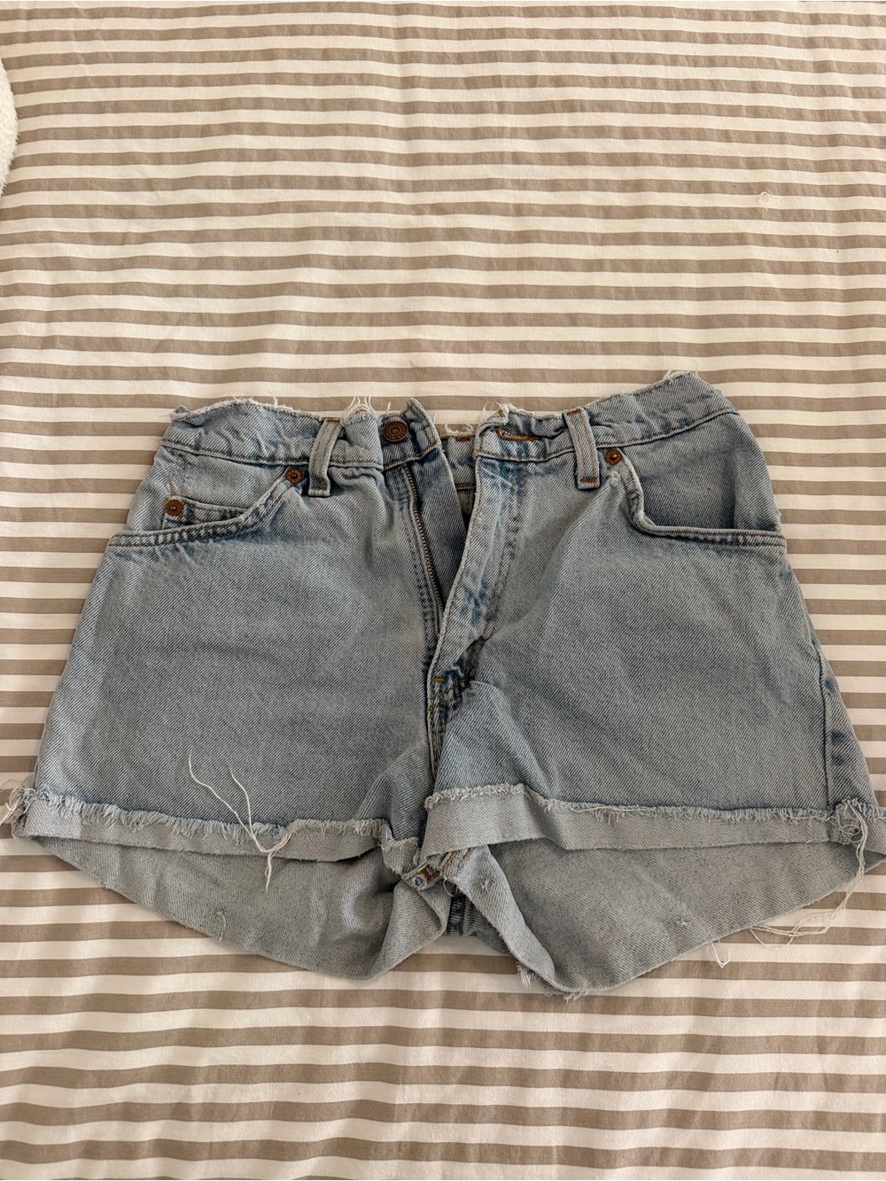Levi's Light Blue Cutoff Denim Shorts
